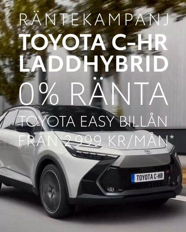 Silver Ny 2024 Toyota C-HR Active SUV | 446 400 kr (Dyr) - Bild 1/4