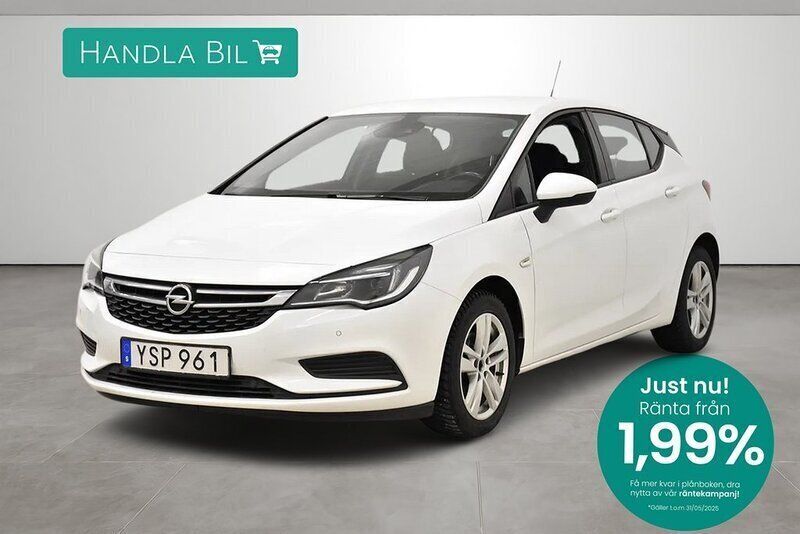 Vit Begagnad 2017 Opel Astra Halvkombi | 112 900 kr (Marknadspris) - Bild 1/3