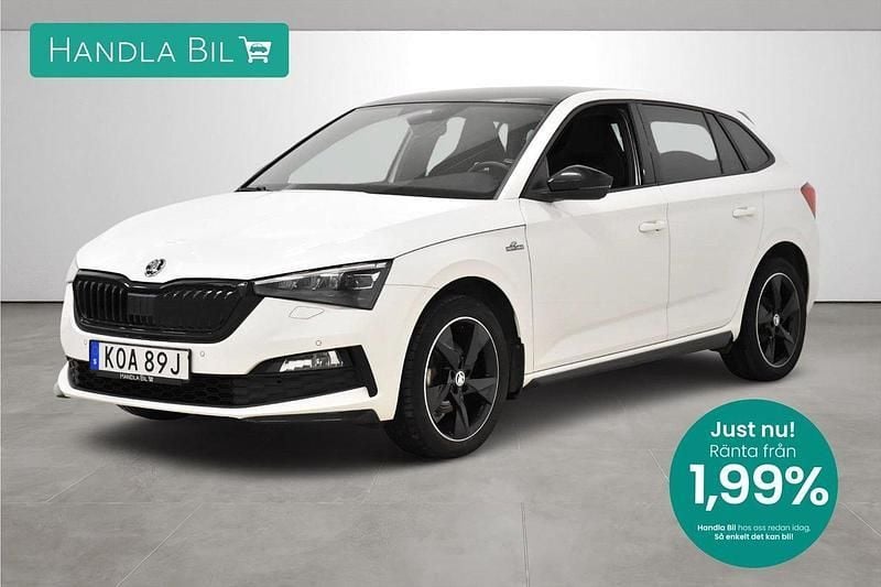 Vit Begagnad 2022 Skoda Scala Monte Carlo Halvkombi | 229 900 kr (Marknadspris) - Bild 1/3