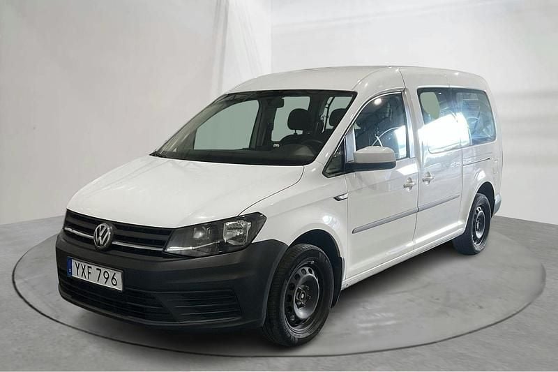 Vit Begagnad 2019 VW Caddy Minibuss | 219 000 kr - Bild 1/4