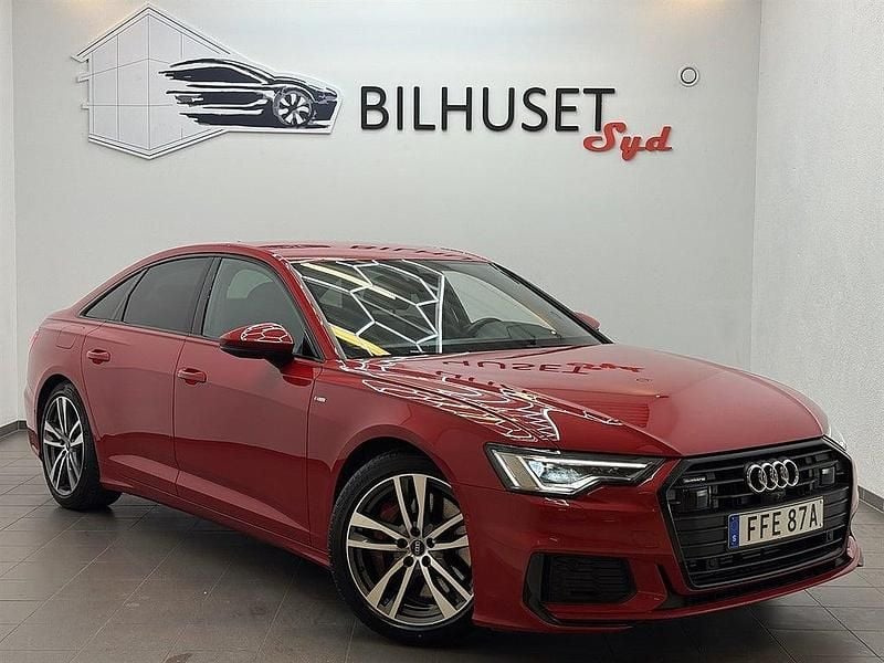 Röd Begagnad 2021 Audi A6 S-Line Sedan | 438 500 kr (Marknadspris) - Bild 1/4