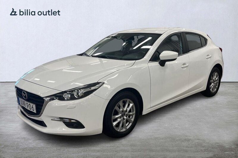Vit Begagnad 2018 Mazda 3 Inclusive Halvkombi | 169 900 kr (Marknadspris) - Bild 1/4