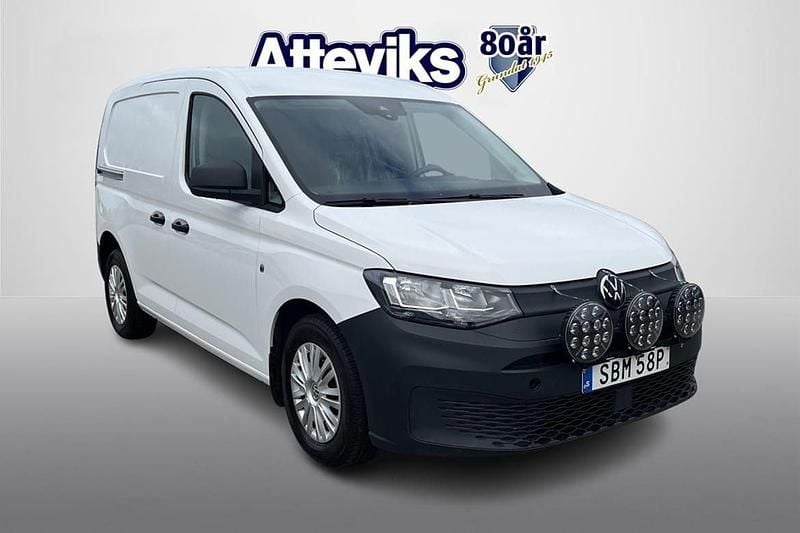Vit Begagnad 2022 VW Caddy Minibuss | 199 900 kr (Bra pris) - Bild 1/4