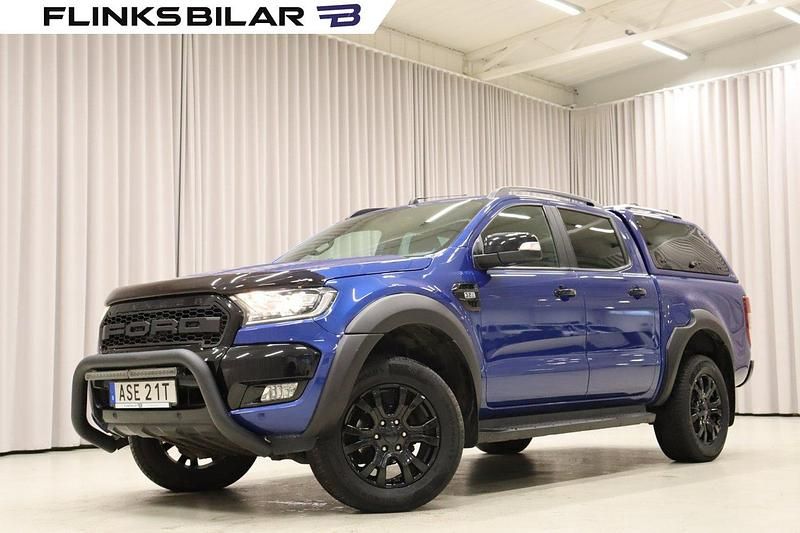 Blå (blueperformance metallic) Begagnad 2019 Ford Ranger Wildtrack Pickup | 398 750 kr - Bild 1/4