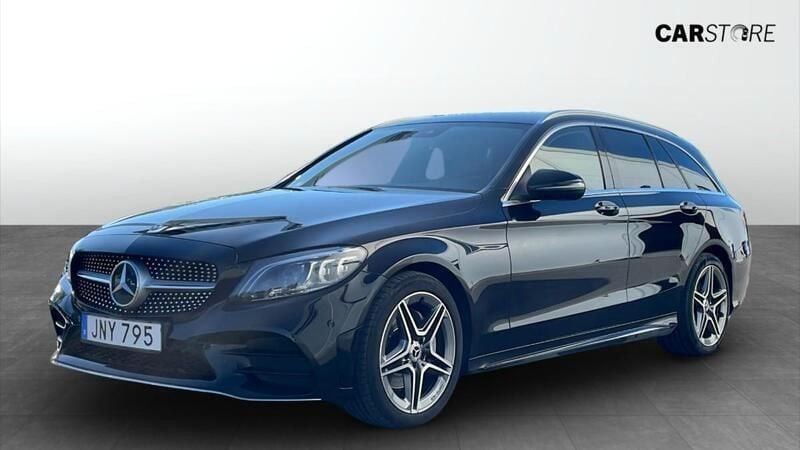 Vit Begagnad 2019 Mercedes C220 AMG line Kombi | 239 900 kr (Bra pris) - Bild 1/4