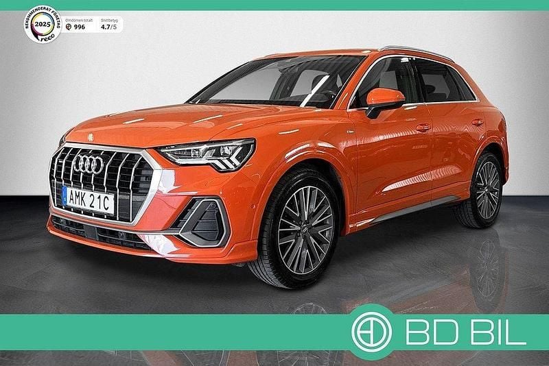 Orange (orange ) Begagnad 2018 Audi Q3 S-Line SUV | 349 700 kr - Bild 1/3