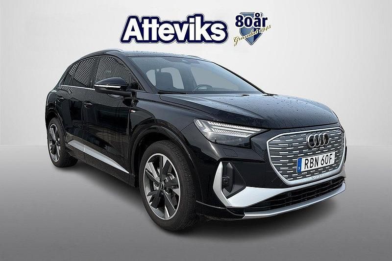 Svart Begagnad 2024 Audi Q4 e-tron S-Line SUV | 649 000 kr (Dyr) - Bild 1/4