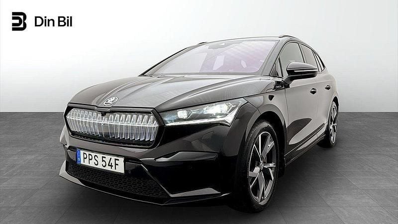 Svart (black magic metallic) Begagnad 2023 Skoda Enyaq iV SportLine SUV | 464 900 kr (Lite dyr) - Bild 1/4