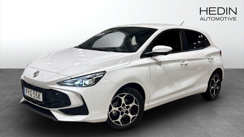 Vit (white) Ny 2024 MG MG3 Luxury Halvkombi | 269 990 kr (Marknadspris) - Bild 1/4