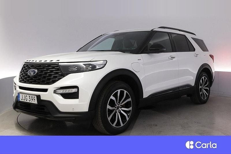 Vit Begagnad 2020 Ford Explorer ST-Line SUV | 422 900 kr (Marknadspris) - Bild 1/4