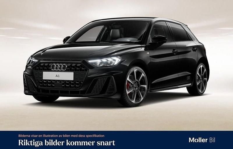 Mytsvart metallic Begagnad 2022 Audi A1 Sportback S-Line Halvkombi | 309 900 kr - Bild 1/4