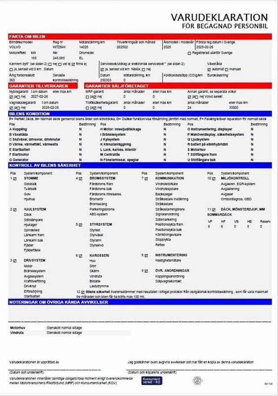 Begagnad Volvo EX40 Plus 188 kW (256 HK) 2025 Silver SUV