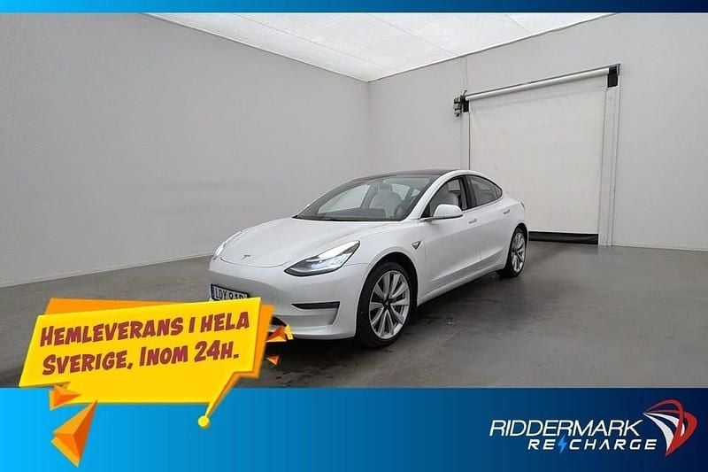 Vit Begagnad 2019 Tesla Model 3 Long Range AWD Sedan | 224 800 kr (Marknadspris) - Bild 1/3