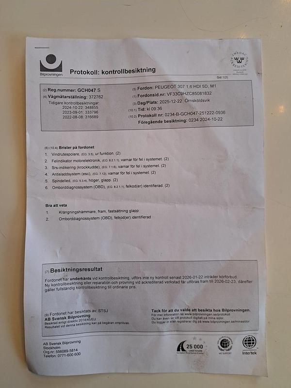 Begagnad Peugeot 307 109 HK (80 kW) 2008