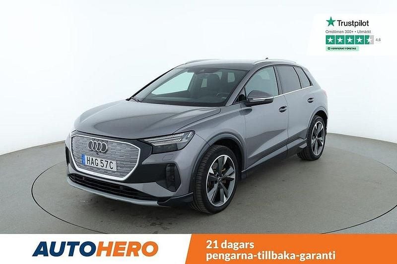 Grå Begagnad 2023 Audi Q4 e-tron SUV | 395 000 kr (Bra pris) - Bild 1/4
