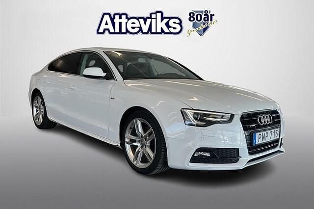 Vit Begagnad 2014 Audi A5 Sportback Sport Halvkombi | 159 900 kr (Marknadspris) - Bild 1/4