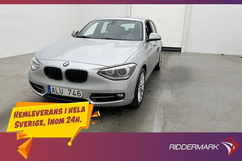 Silver Begagnad 2013 BMW 116 Sport Line Halvkombi | 144 800 kr (Dyr) - Bild 1/3