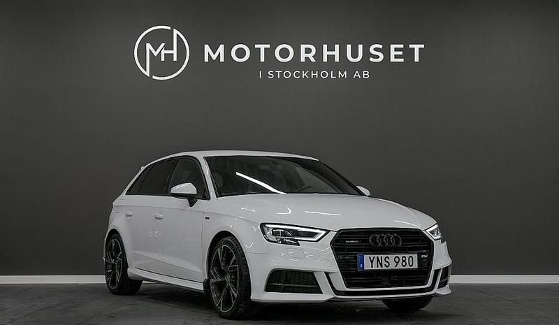 Begagnad Audi A3 Sportback S-Line 190 HK (139 kW) 2017 Vit Halvkombi
