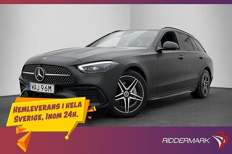 Svart Begagnad 2023 Mercedes C300e AMG Kombi | 429 800 kr (Marknadspris) - Bild 1/3