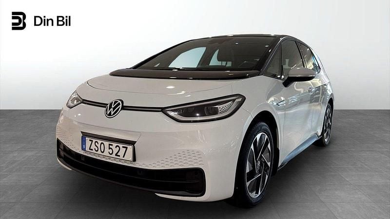Vit Begagnad 2021 VW ID.3 Pro Performance Halvkombi | 229 900 kr (Bra pris) - Bild 1/4