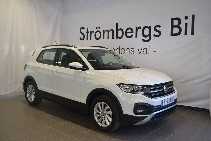 Vit Begagnad 2022 VW T-Cross SUV | 199 000 kr (Marknadspris) - Bild 1/4