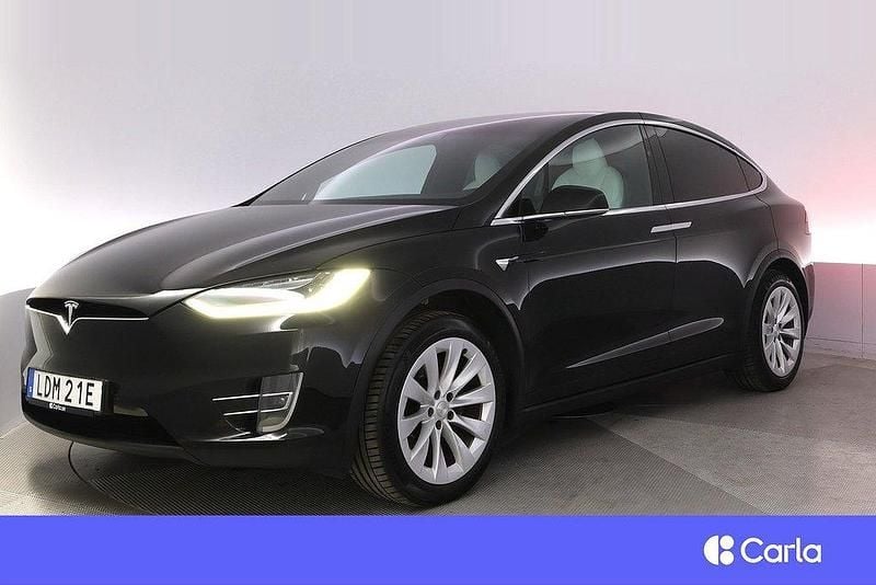 Svart Begagnad 2020 Tesla Model X Long Range AWD SUV | 476 900 kr - Bild 1/4