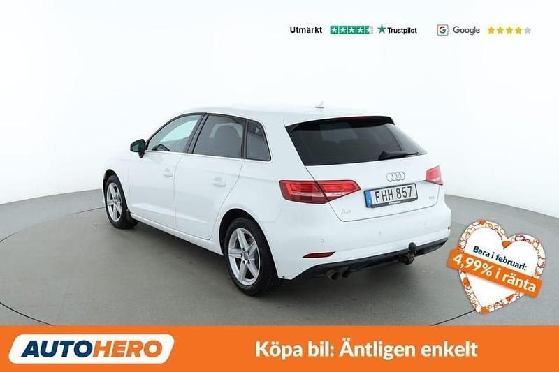 Begagnad Audi A3 Proline 151 HK (111 kW) 2018 Vit Sedan