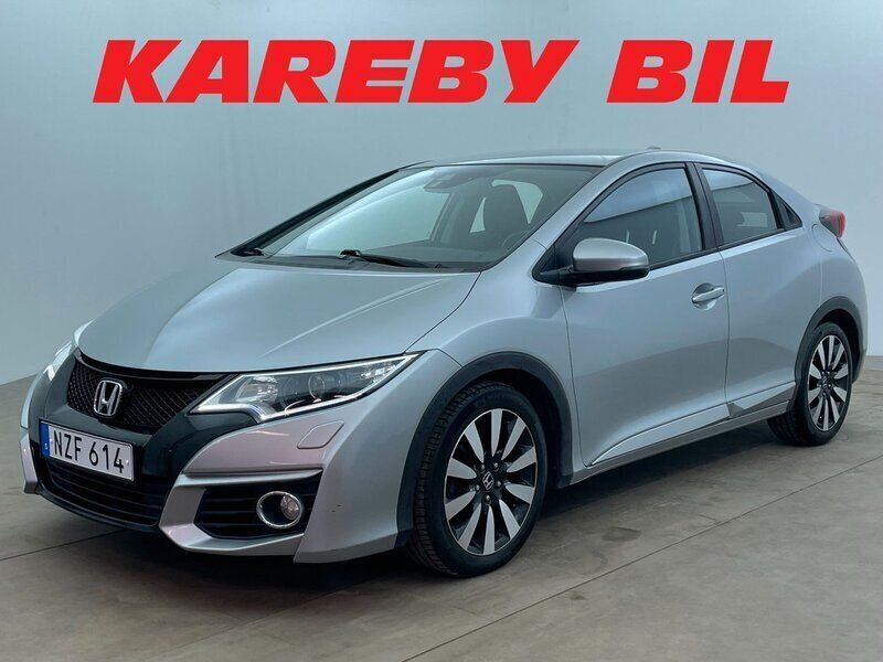 Silver Begagnad 2016 Honda Civic Elegance Halvkombi | 118 900 kr (Marknadspris) - Bild 1/4
