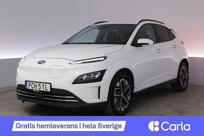 Vit Begagnad 2022 Hyundai Kona Essential SUV | 200 990 kr - Bild 1/4