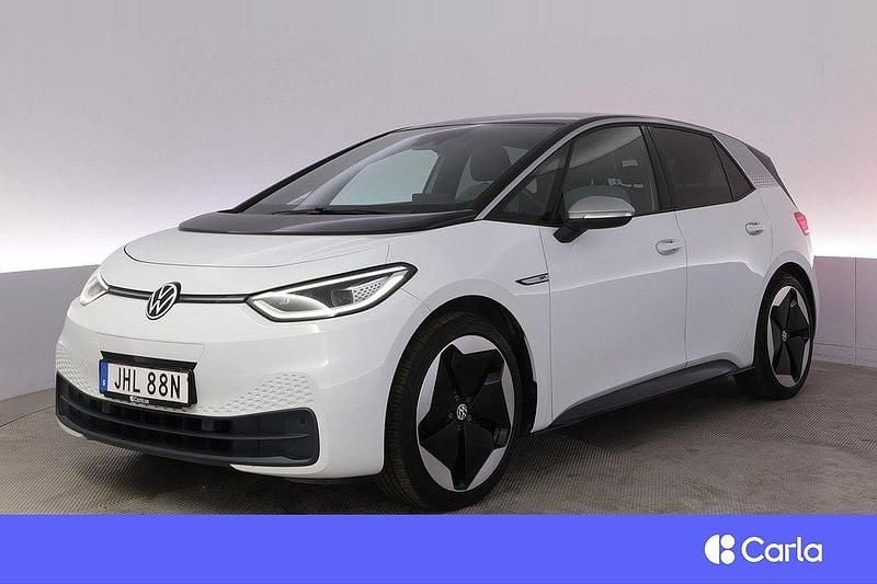 Vit Begagnad 2020 VW ID.3 Pro Performance Halvkombi | 240 900 kr (Marknadspris) - Bild 1/4