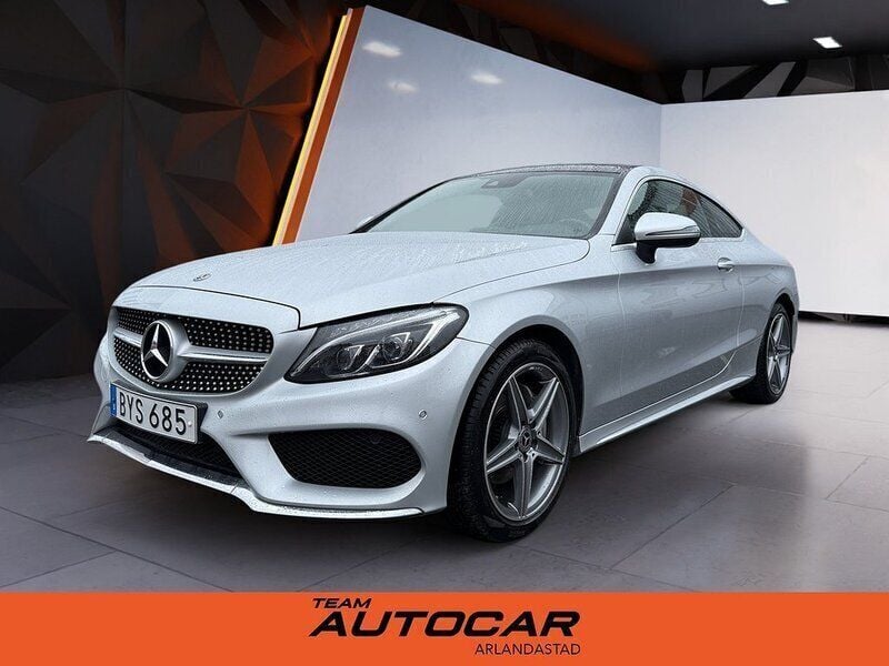 Silver Begagnad 2018 Mercedes C220 AMG line Sportkupé | 279 900 kr (Marknadspris) - Bild 1/4