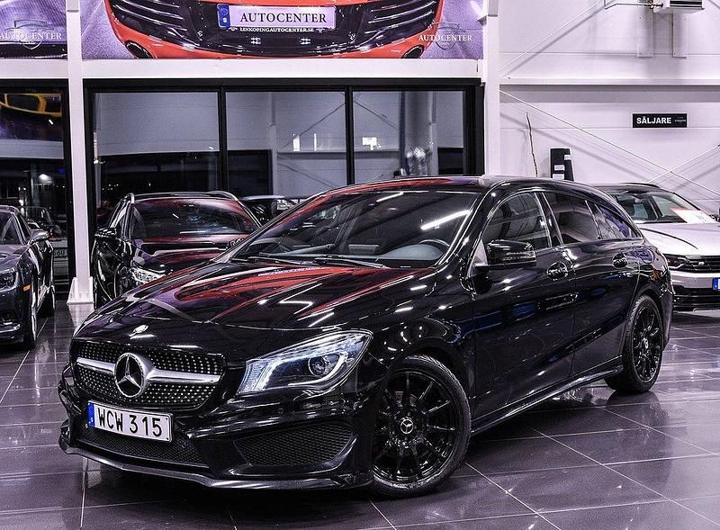 Svart Begagnad 2015 Mercedes CLA200 Shooting Brake AMG Kombi | 169 900 kr (Marknadspris) - Bild 1/4