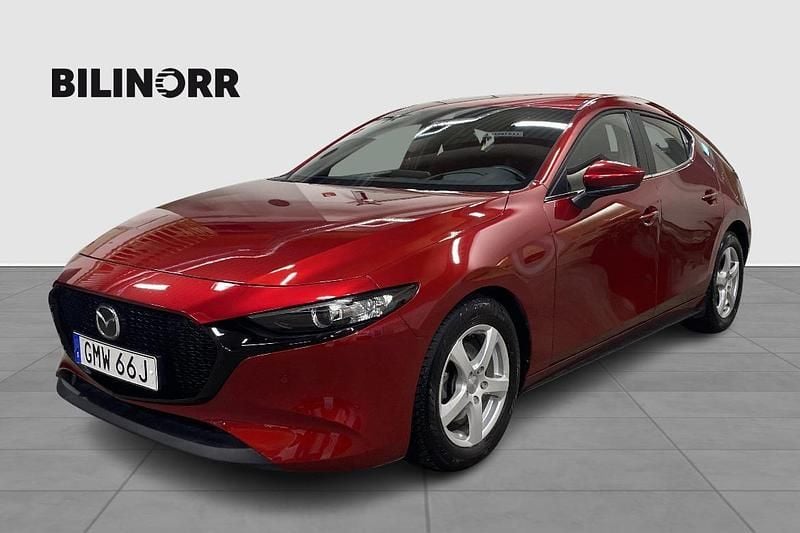 Röd Begagnad 2019 Mazda 3 Halvkombi | 189 900 kr (Marknadspris) - Bild 1/4