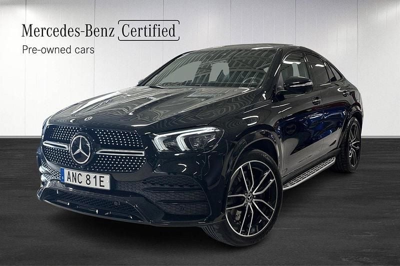 Svart (black) Begagnad 2022 Mercedes GLE350 AMG Line Premium Plus Sportkupé | 869 900 kr (Dyr) - Bild 1/4
