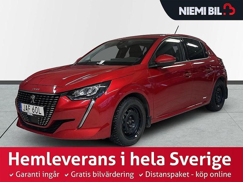 Röd Begagnad 2021 Peugeot 208 Allure Halvkombi | 159 900 kr (Marknadspris) - Bild 1/3