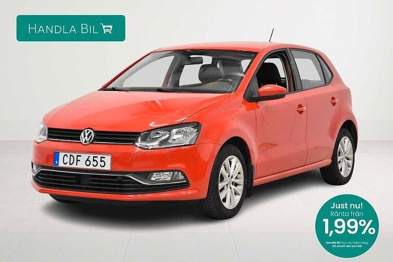 Röd Begagnad 2015 VW Polo Halvkombi | 99 800 kr (Marknadspris) - Bild 1/4