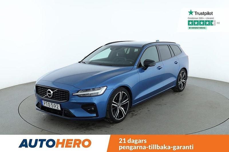 Blå Begagnad 2019 Volvo V60 R-Design Kombi | 330 000 kr (Dyr) - Bild 1/4