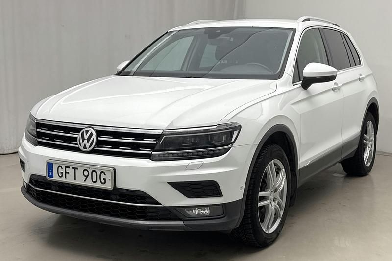 Vit Begagnad 2019 VW Tiguan GT SUV | 200 000 kr (Marknadspris) - Bild 1/4