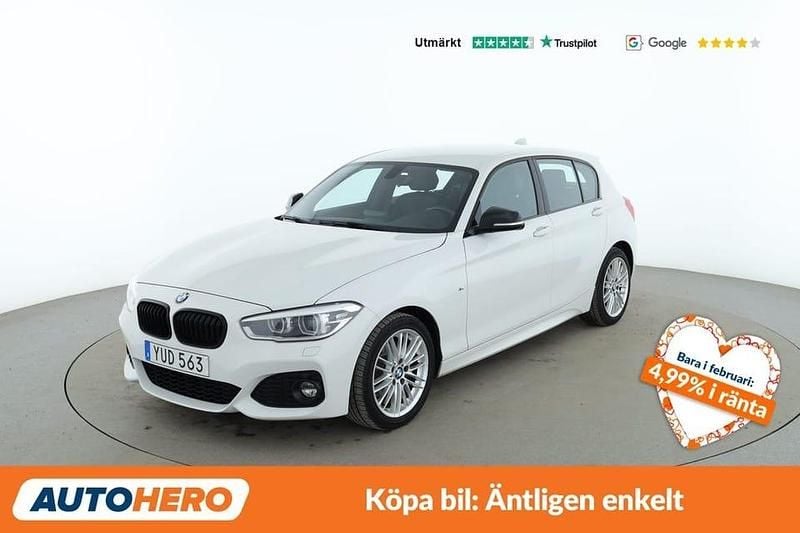 Vit Begagnad 2018 BMW 120 M Sport Halvkombi | 191 000 kr (Bra pris) - Bild 1/4