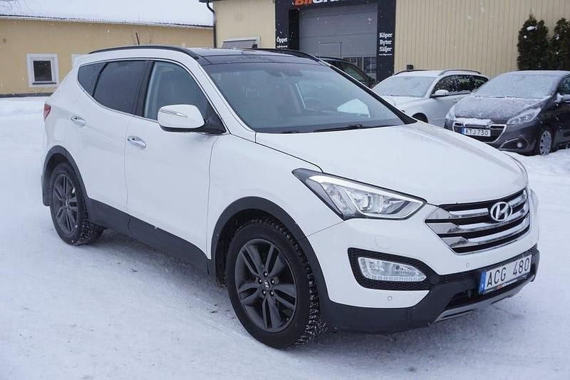 Vit Begagnad 2013 Hyundai Santa Fe Premium SUV | 109 900 kr (Bra pris) - Bild 1/4