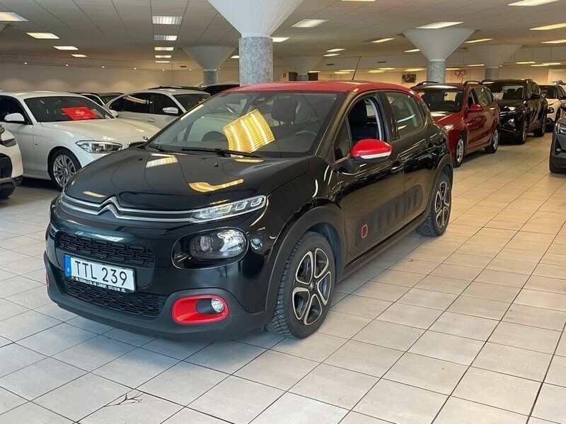 Svart Begagnad 2018 Citroën C3 Halvkombi | 54 900 kr - Bild 1/4