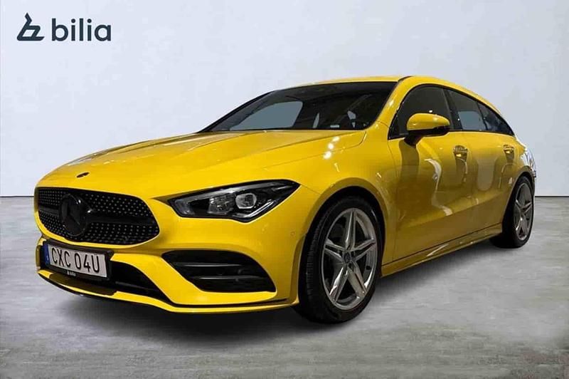 Gul Begagnad 2020 Mercedes CLA200 Shooting Brake Kombi | 284 900 kr (Marknadspris) - Bild 1/1