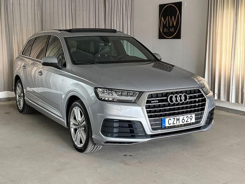Silver Begagnad 2016 Audi Q7 S-Line SUV | 239 900 kr (Marknadspris) - Bild 1/4
