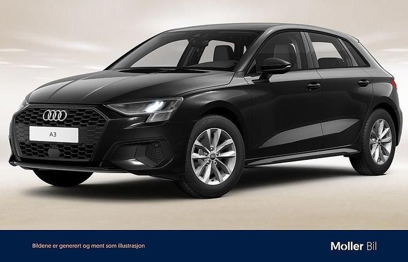 Svart Begagnad 2022 Audi A3 Proline | 245 000 kr (Marknadspris) - Bild 1/4
