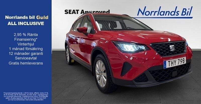 Röd (pure red) Begagnad 2023 Seat Arona SUV | 179 000 kr (Marknadspris) - Bild 1/4