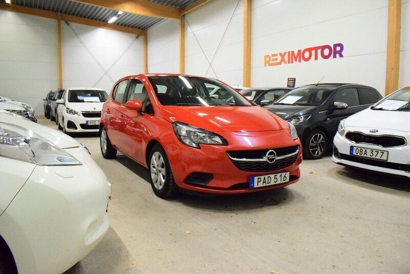 Röd Begagnad 2016 Opel Corsa Enjoy Halvkombi | 79 900 kr (Marknadspris) - Bild 1/4