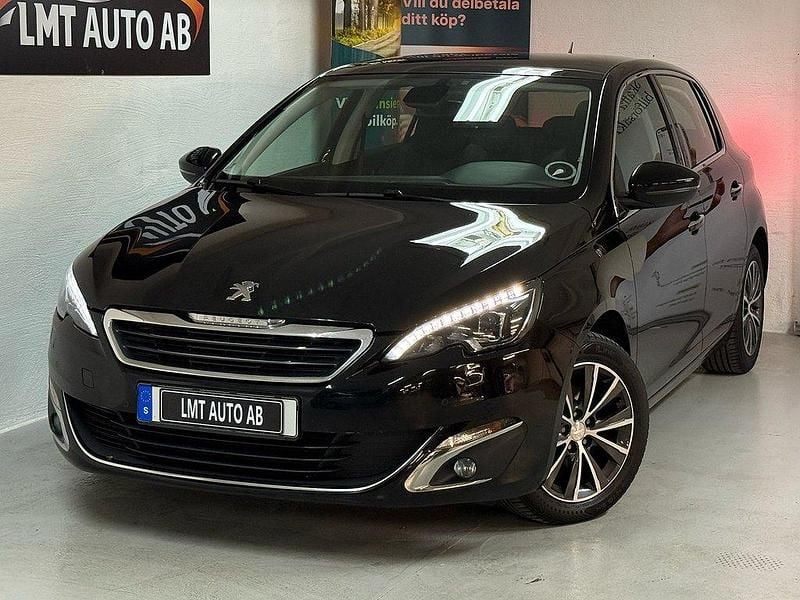 Svart Begagnad 2015 Peugeot 308 Allure Halvkombi | 54 900 kr (Marknadspris) - Bild 1/4