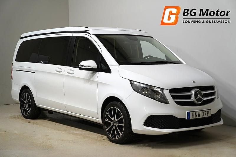 Vit Begagnad 2022 Mercedes V220 Marco Polo Minibuss | 699 900 kr (Superpris) - Bild 1/4
