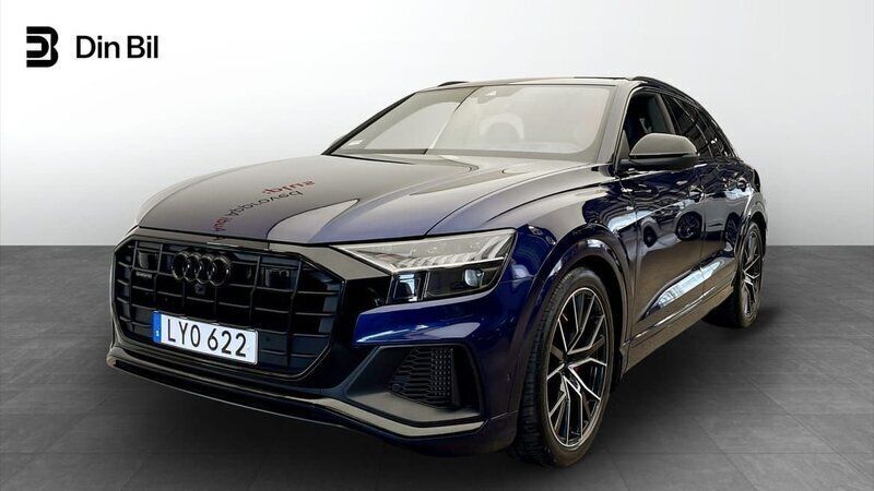 Blå Begagnad 2021 Audi Q8 S-Line SUV | 679 000 kr - Bild 1/4