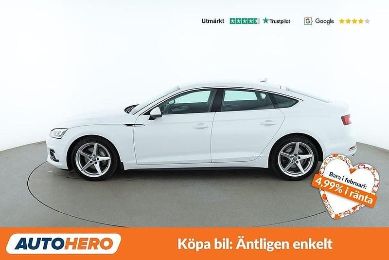 Begagnad Audi A5 Sportback 192 HK (141 kW) 2018 Vit Halvkombi